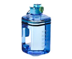 2.2L Transparent Water Kettle Square Shape Labor-saving Large Capacity Unisex Sport Water Bottle for Going Out Blue