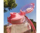 1500ml/2200ml Water Jug Broken Resistant Scale Design Portable BPA Free Sports Water Bottle for Outdoor Sports  Pink