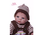 NPK New Arrival 48 cm Silicone Full Body Reborn Doll Real Life Princess Baby Doll For Children's Day Gift Kid   Xmas gif