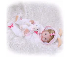 NPK new 56cm  Full Body Silicone Reborn Girl Baby Doll Toy Lifelike Newborn Babies Doll Cute Birthday Gift Bath Toy waterproof