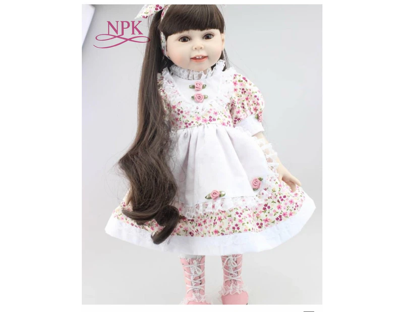 NPK Most popular 18inches full silicone fashion play doll education toy for girls birthday Gift