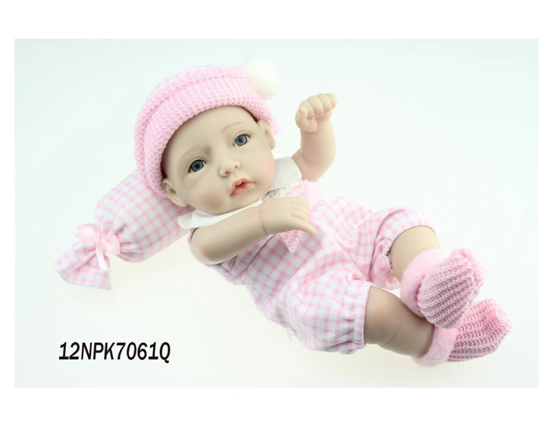 NPK DOLL Mini 12 Inch Soft Fully Body Silicone Reborn Dolls Sleeping Newborn Babies Bebes Reborn Realista Doll For Gift Bath Toy