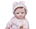 NPK Original Design 50CM Bebe Girl Doll Reborn Soft Body Cuddly Newborn Baby Size  Lifelike Real Touch Flexible Silicone doll