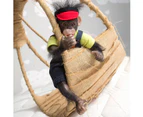 NPK Original 40CM Handmade Detailed Painting Reborn Premie Baby  Orangutans Black Monkey Collectible Art high quality doll