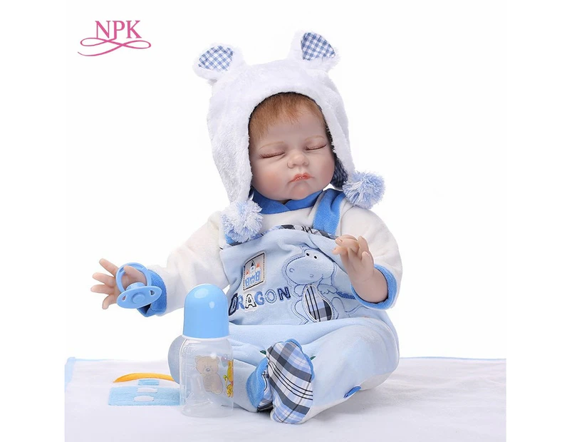 NPK reborn baby doll soft real touch 22inch sleeping baby doll lifelike kids birthday gift