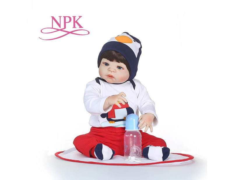 NPK reborn Doll 22inch Brands 55cm full Silicone Reborn Dolls Lifestyle Soft Princess Doll Reborn Toys For Girls Bebes Reborn