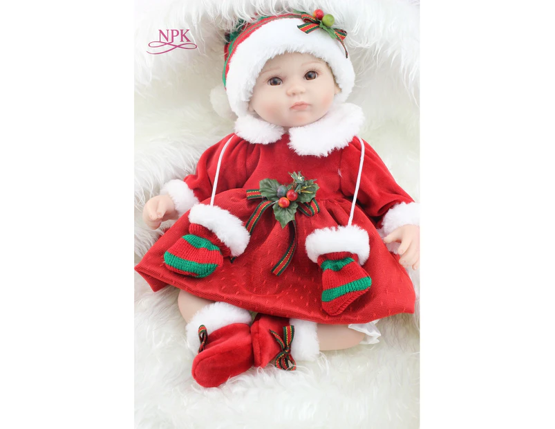 NPK Reborn Baby Doll Realistic Soft silicone Reborn Babies Girl 18 Inch Adorable Bebe Kids Brinquedos boneca Toys for girls