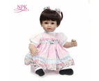 NPK Realistic 22'' Silicone Reborn Baby Dolls wear Clothes Looks So Truly Full Body Vinyl Babies Dolls Cute Fashion Girl Gifts