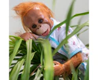 NPK Original 45CM Reborn Baby Orangutans Cute Doll Handmade Detailed Painting Premie Size Monkey Collectible Art Doll