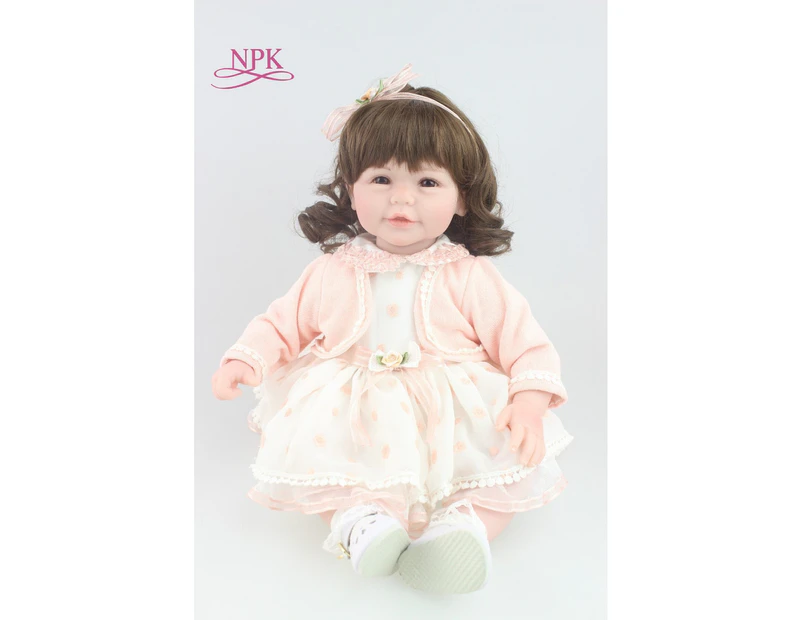 NPK New Reborn Baby Doll Soft Silicone Vinyl Real Touch Newborn 20inch 50cm princess bebes reborn girl toys bonecas
