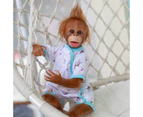 NPK Original 45CM Reborn Baby Orangutans Cute Doll Handmade Detailed Painting Premie Size Monkey Collectible Art Doll