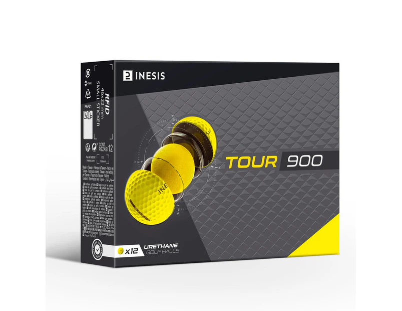 DECATHLON INESIS Golf Balls 12-Pack - Tour 900 - Yellow