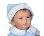 NPK soft silicone vinyl touch lovely lifelike reborn baby doll with soft mohair hair gifts for Birthday and Christmas