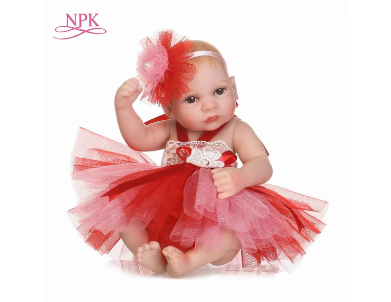NPK reborn premie Christmas doll gift simulation baby full vinyl body doll