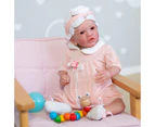 NPK20inch Aready Painted Finished Doll Aleyna as Picture 3D Skin Visible Veins High Quality Collectible Handmade Reborn Art Doll