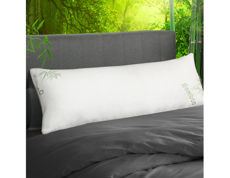 Dreamz Body Pillow Memory Foam Long Full Cushion Sleep Maternity Nursing Support - White