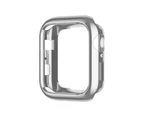 RITCHE TPU Anti-Scratch iWatch Bumper Protective Case For Apple Watch Series 7 Series 6/SE/5/4/3/2/1-Silver