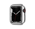 RITCHE TPU Anti-Scratch iWatch Bumper Protective Case For Apple Watch Series 7 Series 6/SE/5/4/3/2/1-Silver