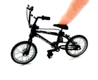 Alloy Miniature Finger Bicycle Bike Model Toy Board Game Home Desktop Ornament-Black