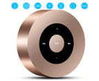 Touch Bluetooth Speaker with Waterproof Case, 8h Music, Louder - Gold