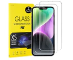 Apple iPhone 14 Screen Protector Tempered Glass Screen Protector Guard (Clear) - Case Friendly