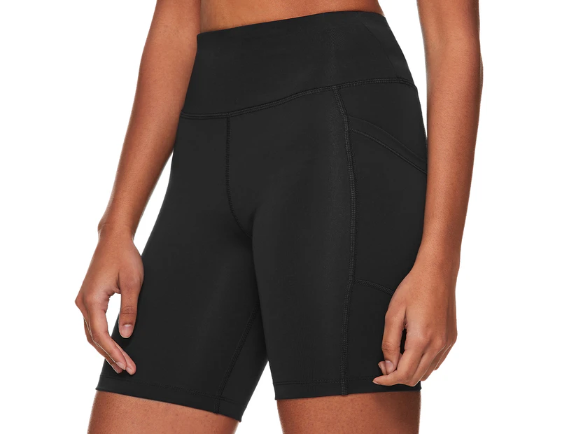 Calvin Klein Performance Women's 7-Inch High Waist Side Pocket Bike Shorts  - Black 