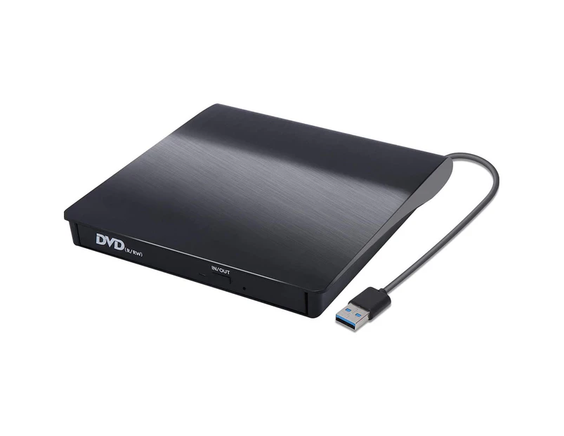 External CD DVD Drive, USB 3.0 & Type C External DVD CD Player, Plug & Play Burner High Speed Data Transfer DVD Player for Laptop