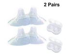 2Pairs Contact Nipple Shield, Nippleshield for Breastfeeding with Latch - Semicircle style
