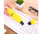 Mini USB Vacuum Cleaner Keyboard Computer Cleaner for Car or Home - Yellow