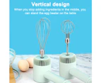 Wireless Electric Hand Mixer 3-Speed USB Rechargeable Hand Blender for Baby Food Portable Electric Whisk Cordless Mini Handheld Mixer for Egg Beater-White