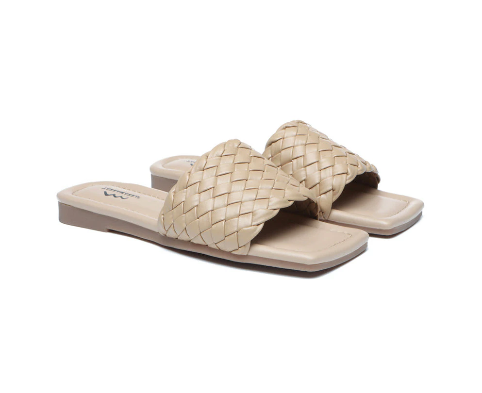 TARRAMARRA Open Toe Woven Flat Sandals Women Taunia - Camel