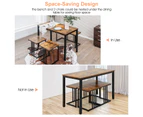 Giantex 4-Piece Dining Table Set Industrial Dining Table 4 Seats Breakfast Table Furniture Set for Kitchen Restaurant Bar