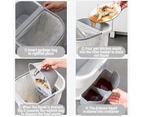 [ 2 IN 1 ] Solid & Liquid Waste Separation Rubbish Trash Bin