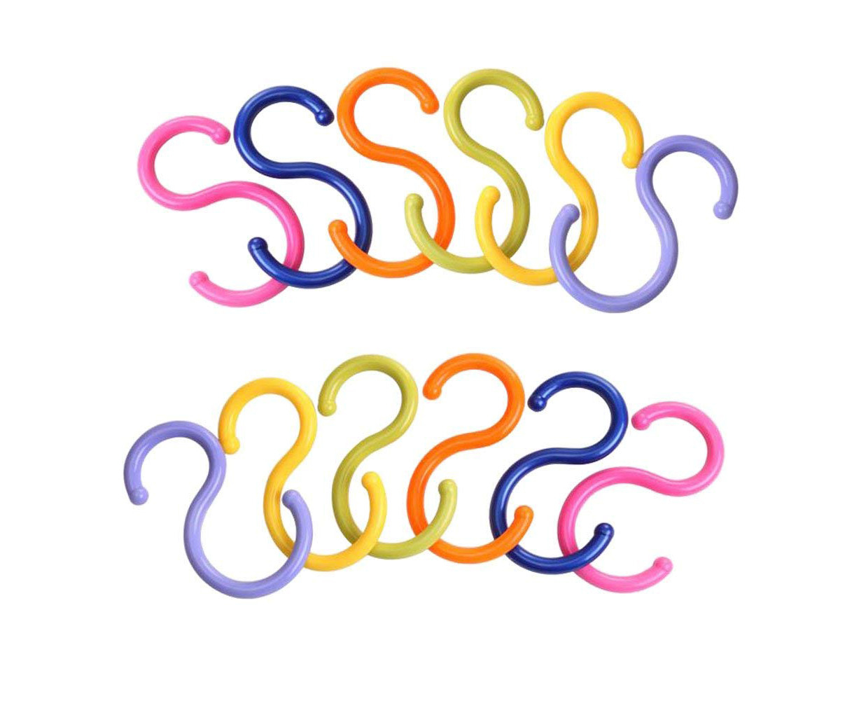 Multi Purpose Plastic S Shaped Hook Pack of 12 | Www.catch.com.au