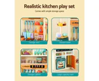 Keezi Kids Kitchen Pretend Play Set Cooking Sound Steam Light Function