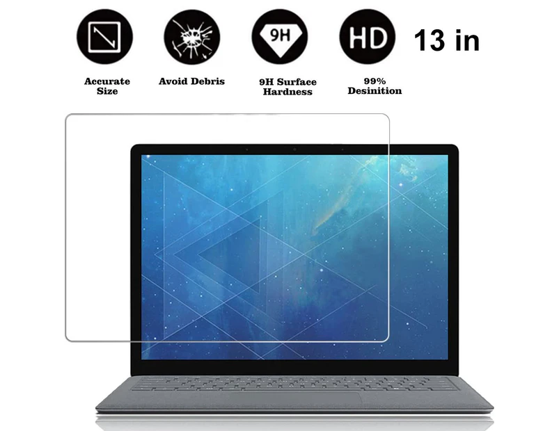 Clear Screen Protector Tempered Film Compatible Apple MacBook Pro 13/15/16 Inch, HD Protective Film with Hydrophobic and Oleophobic Coating - 13inch MacBook