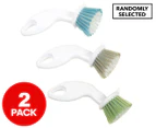 2 x Zilch Mini Scrubber Brush w/ Handle - Randomly Selected