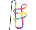 Interactive Cat Toys Teaser Rainbow Wand String - 1 Pack-A-RAINBOW (1 Pack)