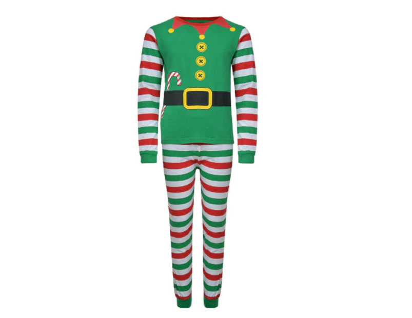 Family Matching Christmas Pyjamas Set Xmas Elf Women Men Nightwear Loungewear - Mom