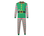 Family Matching Christmas Pyjamas Set Xmas Elf Women Men Nightwear Loungewear - Dad
