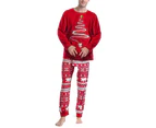 Christmas Tree Pyjamas Set Family Matching Women Men T-Shirt Pants Outfit Nightwear - Red（Men）