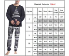 Christmas Tree Pyjamas Set Family Matching Women Men T-Shirt Pants Outfit Nightwear - Navy（Men）