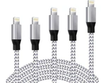 MFI Certified iPhone Fast Charger, (3 sizes) Braided iPhone Charging Cables Lightning to USB iPhone Cable Cord Compatible
