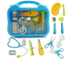 Kids Role Pretend Play Doctor Medical Playset Kit Carrycase Stethoscope Toy-Blue