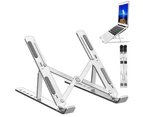 Laptop Stand, Laptop Holder Riser Computer Stand, Adjustable Aluminum Foldable Portable Notebook Stand, More 10-15.6” Laptops and Tablets - Silver