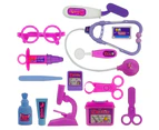 Kid Child Pretend Toy Set Medicine Box Play Doctor Nurse Medical Kit Playset-Purple
