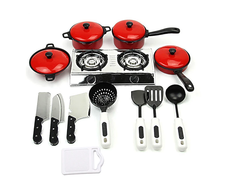 Kids Play Toy Kitchen Cooking Food Utensils Pans Pots Dishes Cookware Supplies