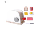 Wooden Mini Simulation Bread Coffee Maker Blender Pretend Role Play Kids Toy