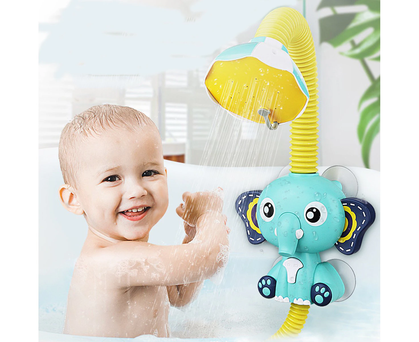 Cute Elephant Bath Toy Electric Automatic Water Pump With Hand Shower Sprinkle Bathtub Toys For Toddler Gifts