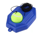 Portable Tennis Single Self Training Base Rubber Sparring Device Ball Holder Blue